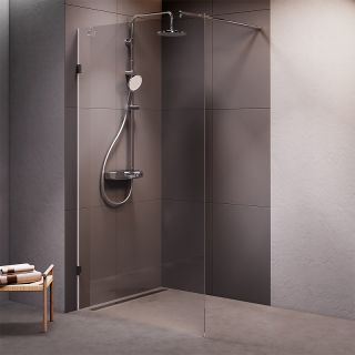 Душевая перегородка AM.PM X-Joy 110 W94UWI-110-F1-MTE профиль Хром матовый стекло прозрачное